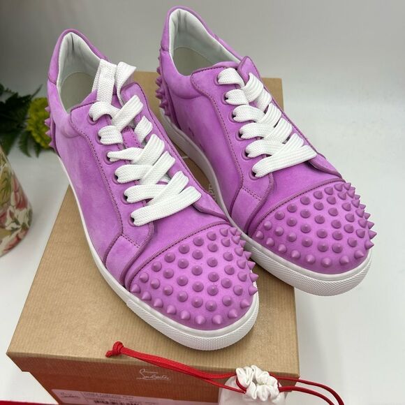 Women's Christian Louboutin viera flat sneaker size 39 made in Italy - Picture 1 of 11